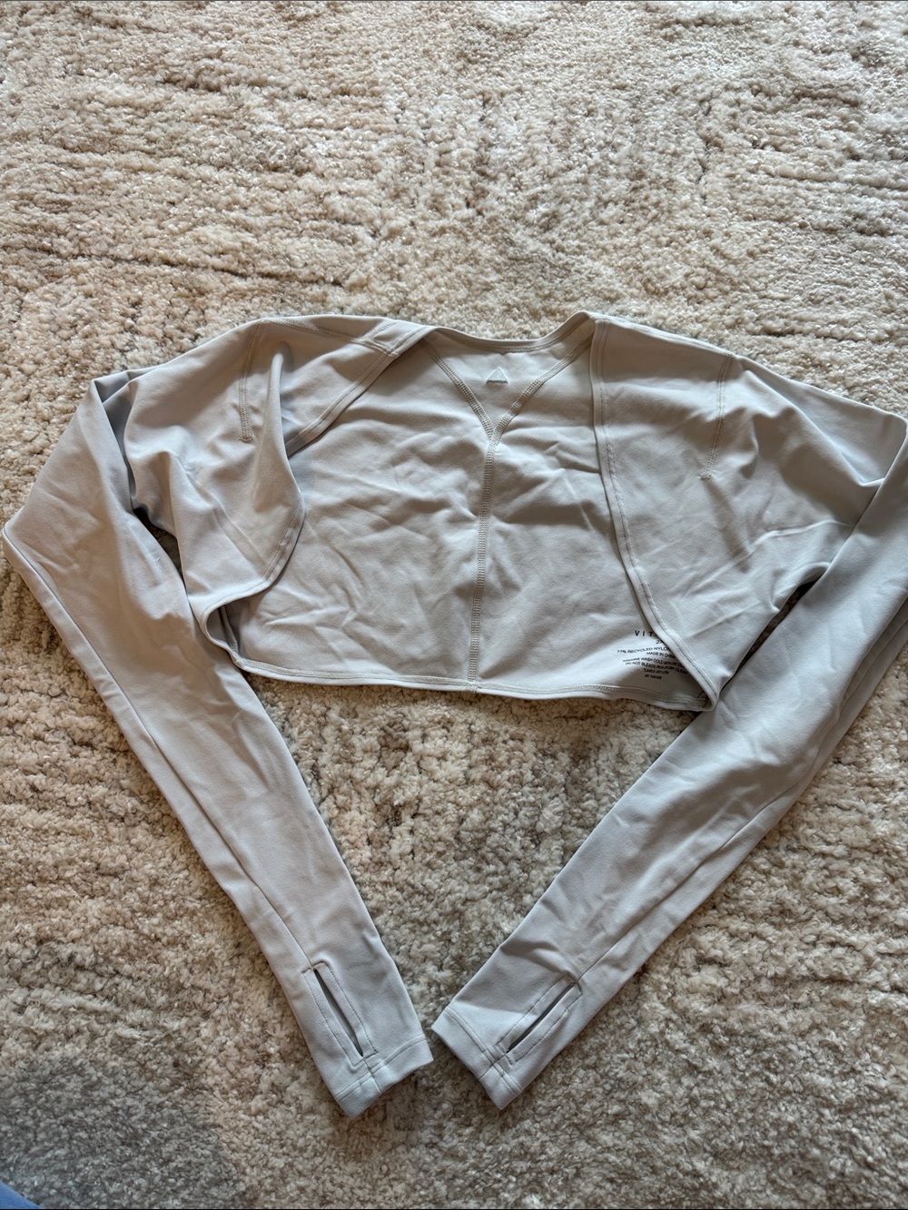 Bolero Long Sleeve Shrug in Light Gray